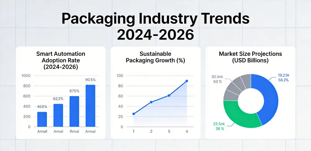 Current packaging industry trends showing smart automation and sustainable growth