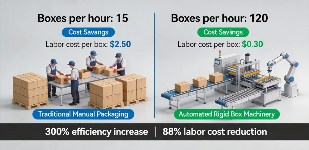 fficiency and cost comparison between traditional and automated packaging methods